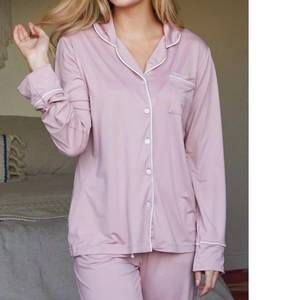 Nwt ninexis long sleeve collared pajamas in dusty mauve